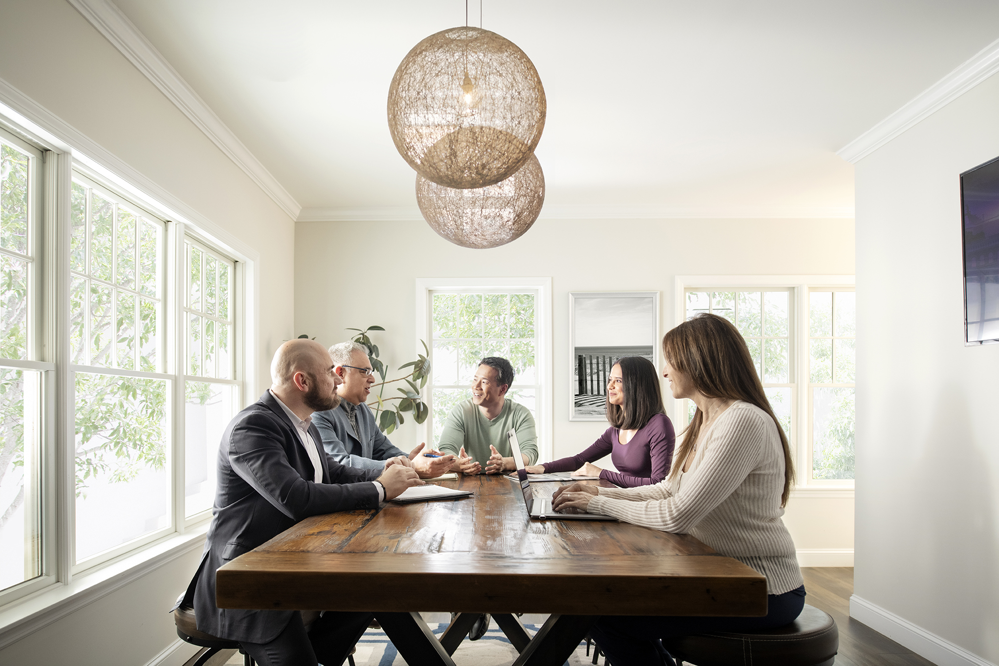 meeting at a table