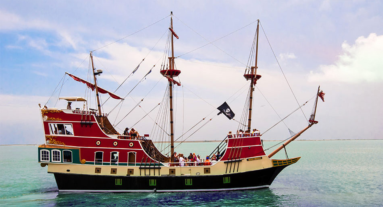 Pirate ship on the bay